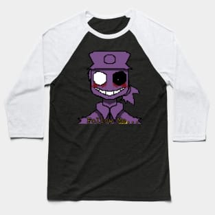 Purple Guy Follow Me Pixle Baseball T-Shirt